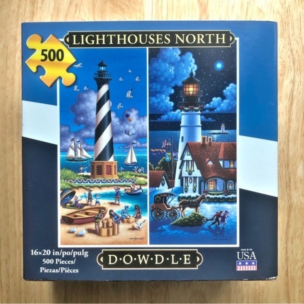 Dowdle Lighthouses North 500 Pieces Jigsaw Puzzle 16" x 20" Made in the USA